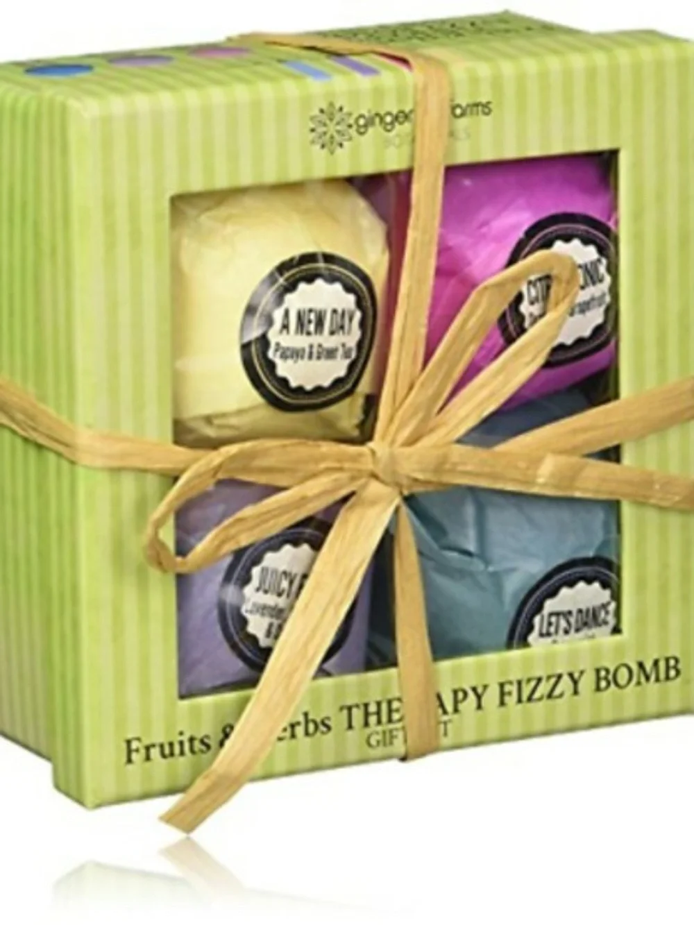 Ginger Lily Farm's Botanicals Fruits & Herbs Therapy Fizzy Bomb Gift Set - NIB